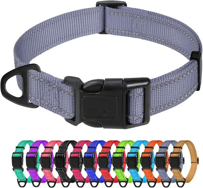 TagME Reflective Nylon Dog Collars, Adjustable Classic Pet Collar by TagME