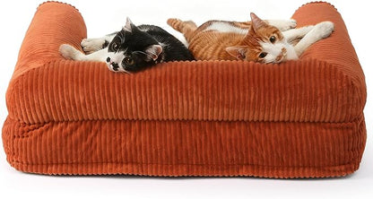 FUKUMARU Dog Couch Bed, Corduroy Cozy Cat Bed - Image 9