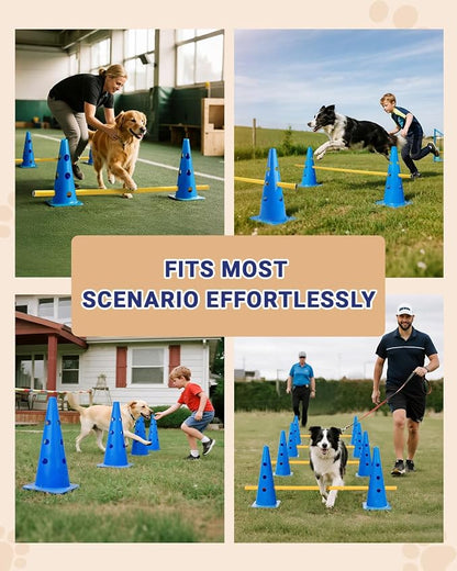 Dog Agility Course Backyard Set, Dog Agility Hurdle Cone Set - Image 7