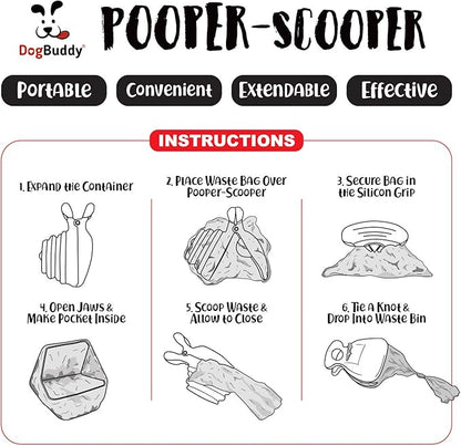 DogBuddy Pooper Scooper, Portable Dog Pooper Scooper, Poop Scooper - Image 6