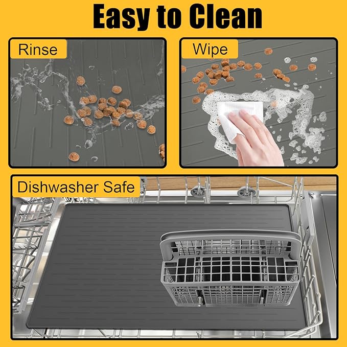31.8"x23.8" Large Dog Mat for Food and Water, XL Silicone Pet Feeding Mats - Image 6