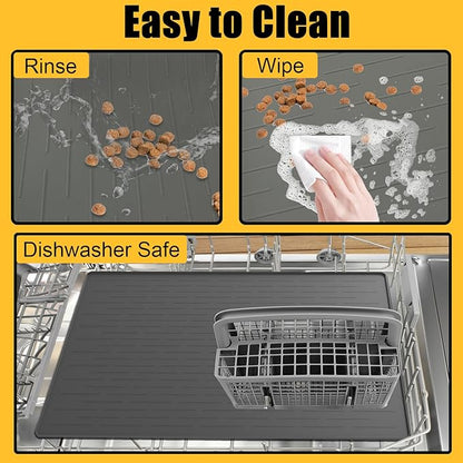 31.8"x23.8" Large Dog Mat for Food and Water, XL Silicone Pet Feeding Mats - Image 6