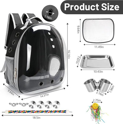 Bird Backpack Carrier, Travel Bird Cage - Image 2