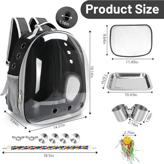 Bird Backpack Carrier, Travel Bird Cage - Image 2