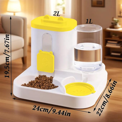 Gravity Cat Feeder and Water Dispenser, 2 in 1 Automatic Cat Feeder, 2 Pack - Image 2