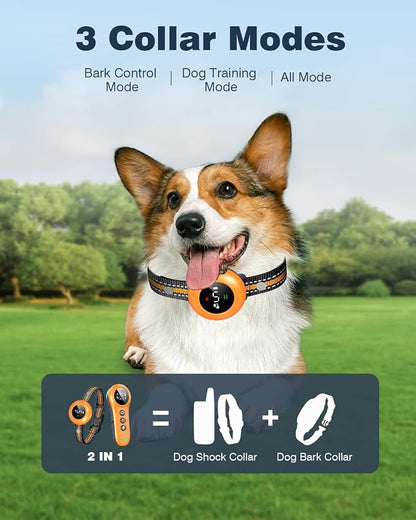 2-in-1 Dog Shock Collar & Dog Bark Collar - Image 2