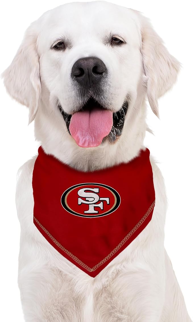 Pets First NFL San Francisco 49ERS Tie Bandana, Large/X-Large. Dog Cat Scarf Bib - Image 5