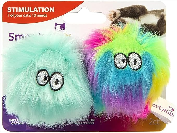 SmartyKat Fuzzy Friends Plush Catnip Ball Cat Toys by SmartyKat