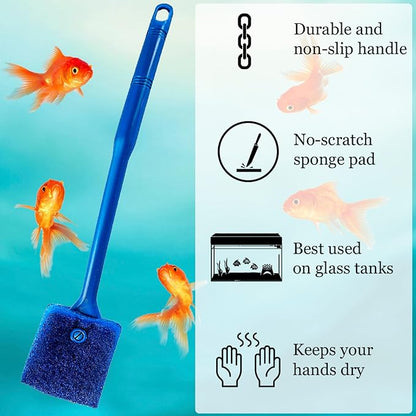 SunGrow Aquarium, Crested Gecko, Hermit Crab Sponge Scraper, 16” x 2”, - Image 3