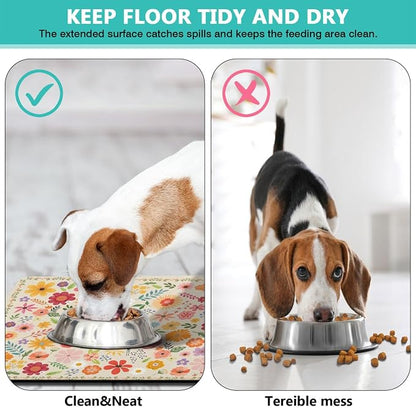 Pet Feeding Mat for Floors Waterproof Dog Mat for Food and Water Absorbent - Image 5