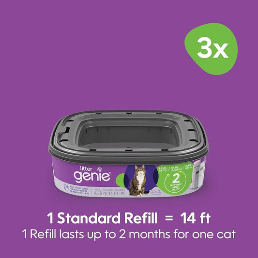 Litter Genie Refill Bags | Standard 3-Pack, 28 total ft | Up to 6 Months of - Image 2