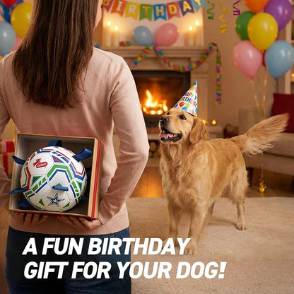 QDAN World Cup Soccer Ball for Dog, 8 Inch Dog Balls - Image 3