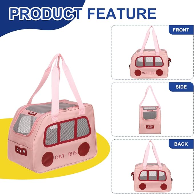 Pet Backpack Carrier, Portable and Ventilated, Oxford Cloth, Dogs Cats and - Image 4