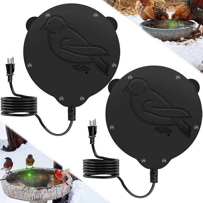 2 Pack Outdoors 100W Bird Bath Heater by Jarquia