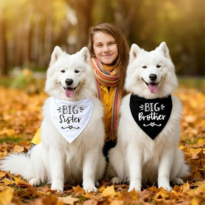 2 Pack Dog Bandanas for Pregnancy Announcement, Cute Adjustable Pet Bandana - Image 5