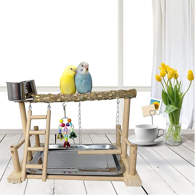 PINVNBY Bird Playground Birdcage Playstand Pet Bird Perch Platform Stand Parrot - Image 6