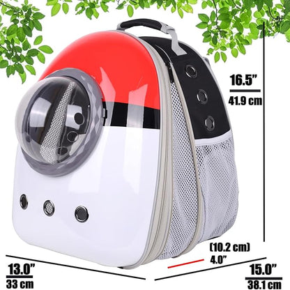 Front Expandable Cat Backpack Carrier, Fit up to 20 lbs, Space Capsule - Image 2