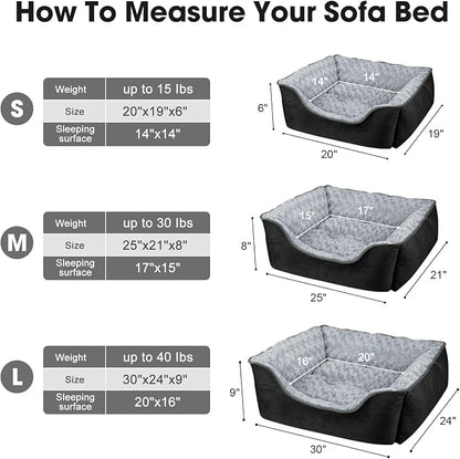 JOEJOY Rectangle Dog Bed for Large Medium Small Dogs - Image 4