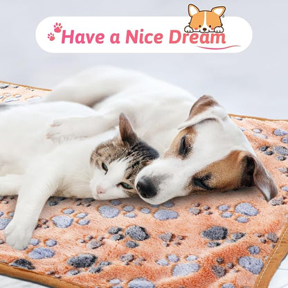 Tatuo 12 Pieces Puppy Blanket Warm Dog Cat Sleep Mat Pet Kitten Doggy Fleece - Image 5