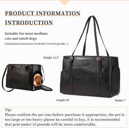 Fashion Dog Purse Pet Carrier Leather Bag - Image 2
