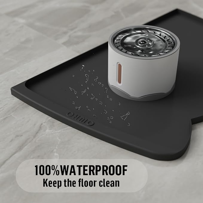 OHMO Dog Food Mat w/Residue Collection Pocket Silicone Pet Feeding Mat - Image 6