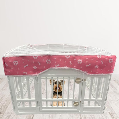 PJYuCien Dog Playpen Mesh Top Cover, Fits 36 Inch 4 Panels Regular Square - Image 8