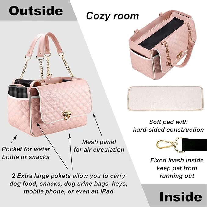 Fashion Dog Purse Carrier for Small Dogs - Image 3