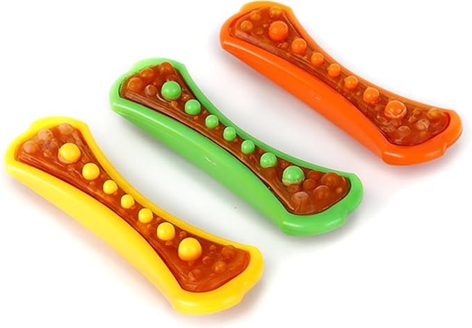Hartz Chew 'n Clean Dental Duo Dog Treat & Chew Toy, Color Varies, 3 Pack by Hartz
