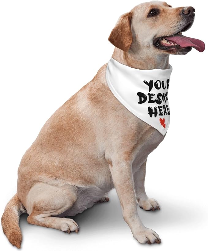 Custom Dog Bandana Add Your Text Photo Name Personalized Neckwear Bandanas Soft - Image 2