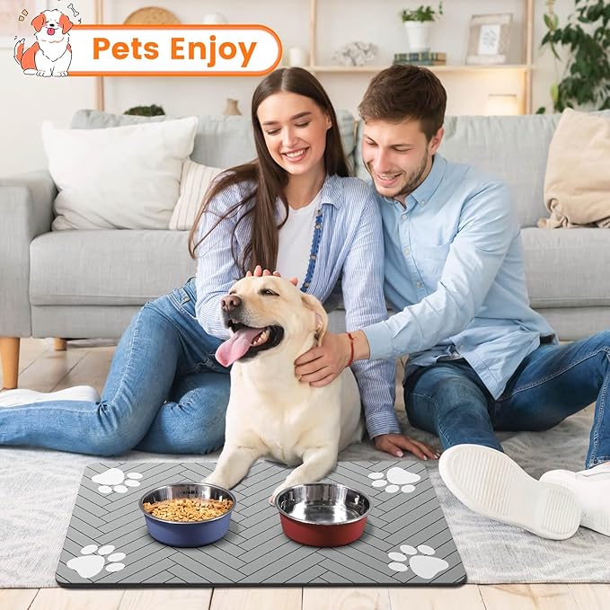 Pet Feeding Mat-Absorbent Pet Placemat - Image 8