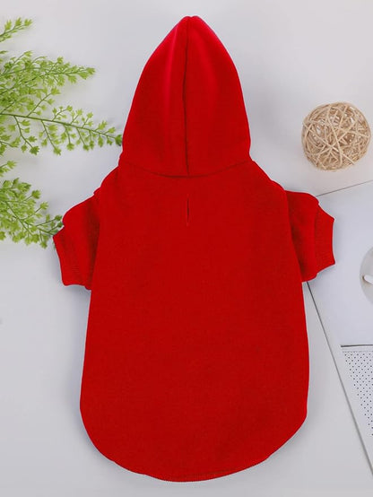 QWINEE Basic Dog Hoodie Sweatshirt Puppy Sweater Warm Cat Costumes Pet Clothes - Image 3