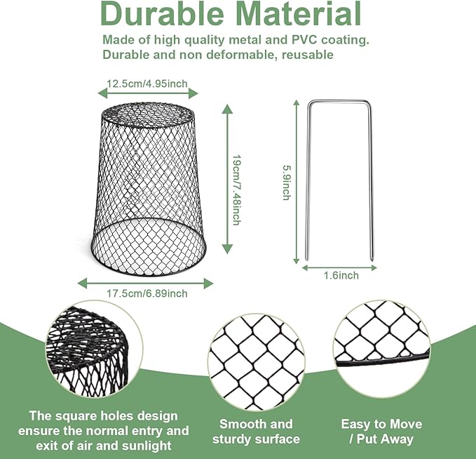 20 Pcs 6.8"×7.4" Seedling Plant Protectors from Animals, Chicken Wire Plant - Image 3