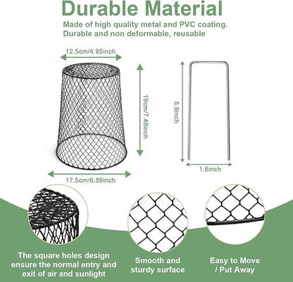 10 Pcs 6.8"×7.4" Seedling Plant Protectors from Animals, Chicken Wire Plant - Image 3