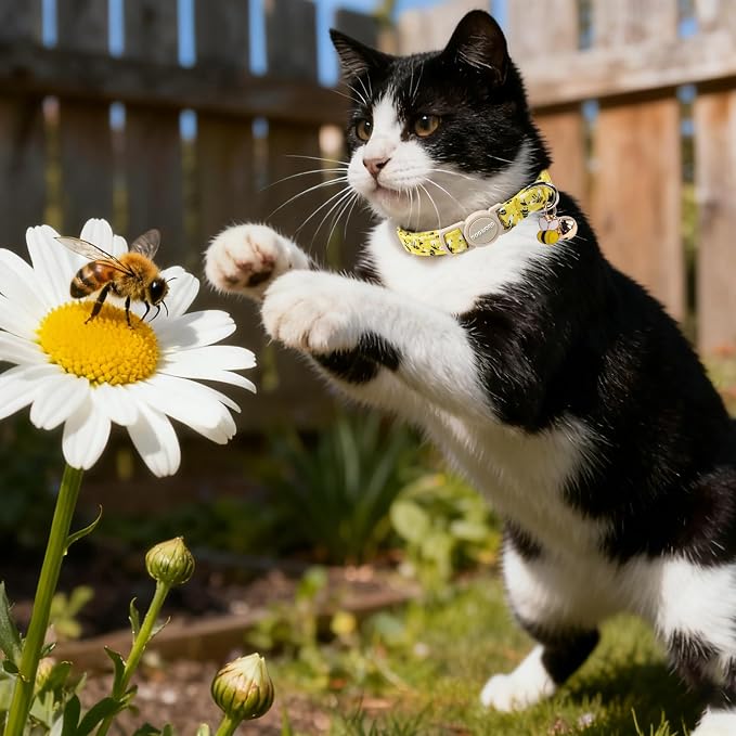 2 Pack Bee Cat Collars Breakaway - Image 6