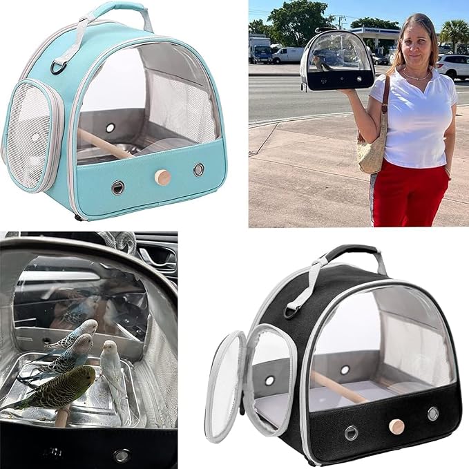 Bird Travel Carrier, Portable Small Bird Parrot Parakeet Carrier - Image 7