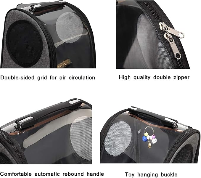 Bird Parrot Backpack Carrier Travel Bag - Image 4