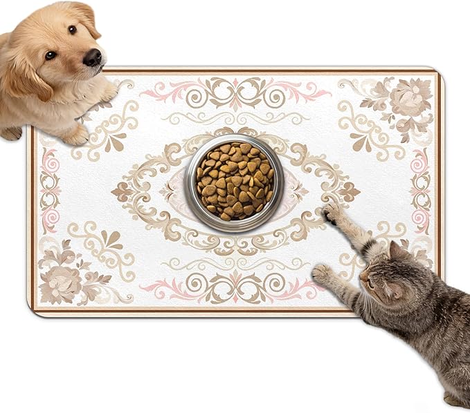 Dog Food Mat for Bowls, Absorbent Quick Dry Dog Cat Mats for Food and Water by Unknown