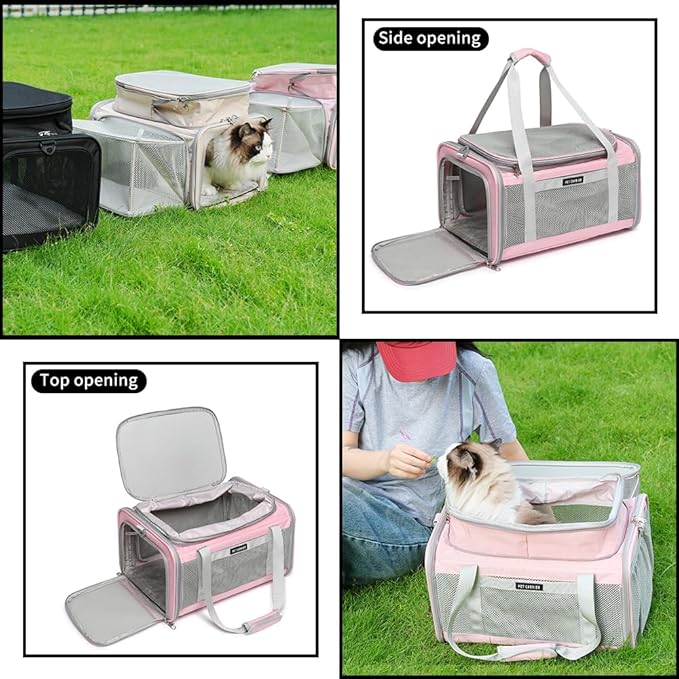 Airline Approved Pet Carrier for Cats and Small Dogs up to 15 lbs, Breathable - Image 3
