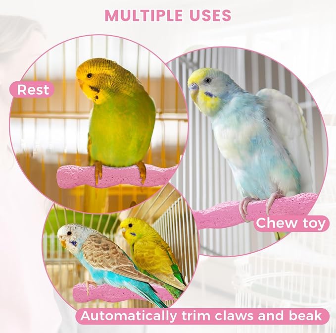 2pcs Bird Beak Grinding Stone, Anti-Slip Parakeet Nail Trimming Stick Resin - Image 6