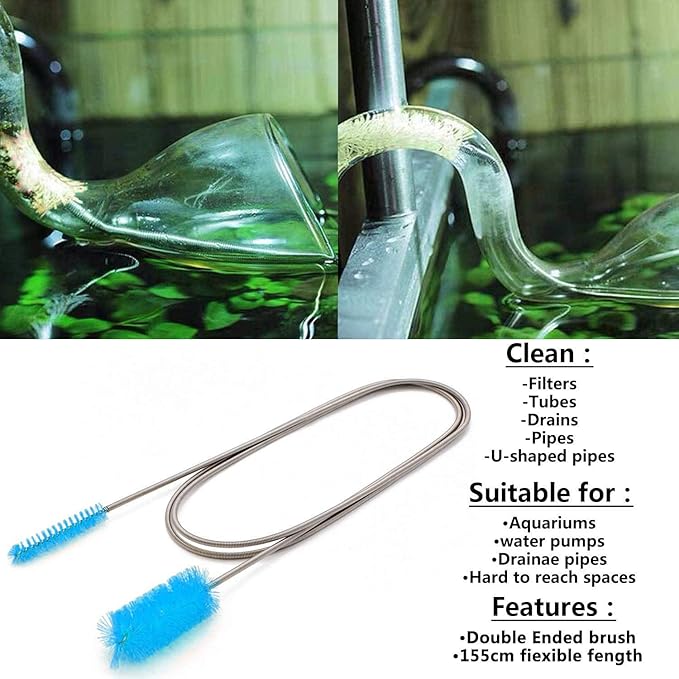 Flexible Drain Brush, Nylon Cleaner Double Ended Elastic Hose Pipe 67-inch and - Image 5