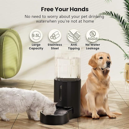 CZPET 2.5 Gallon Dog Water Bowl Dispenser, Automatic Dog and Cat Water Dispenser - Image 2