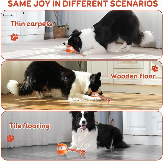 Interactive Dog Toys, Random Path Electric Automatic Moving and Rolling Dogs Toy - Image 6
