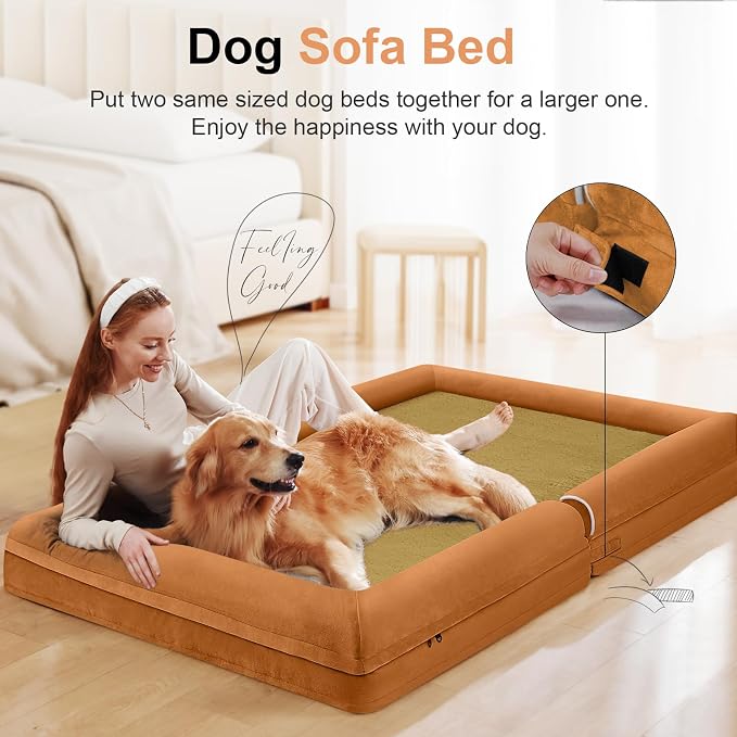 Large Dog Bed Orthopedic Washable: Beds Bolster XL Bed Big XLarge Dogs Egg - Image 3