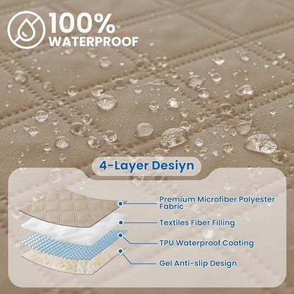 Waterproof Couch Covers for Pets, Waterproof Dog Bed Cover, Anti-Slip Soft Dog - Image 2