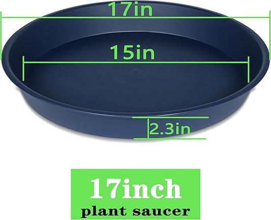 2 Pack of 16 17 inch Plant Saucer, 2.3" Depth, Plant Trays - Image 2