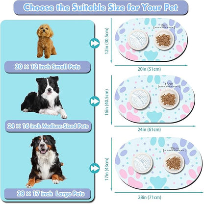Dog Food Mat 20''x12'', Small Pet Feeding Mat, Non-Slip Rubber Pet Food Mat - Image 4