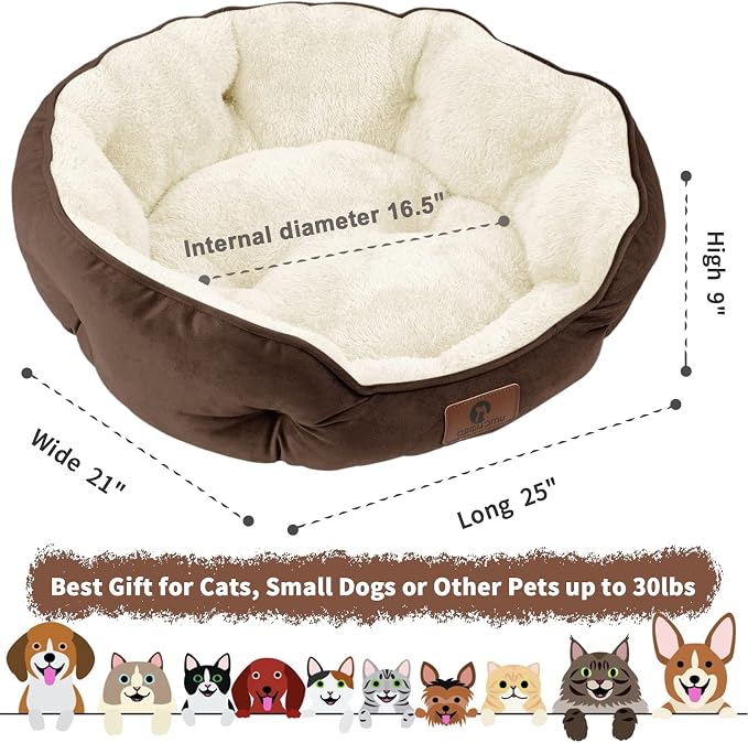 Asvin Medium Dog Bed for Medium Dogs, Cat Beds for Indoor Cats, Pet Bed for - Image 3