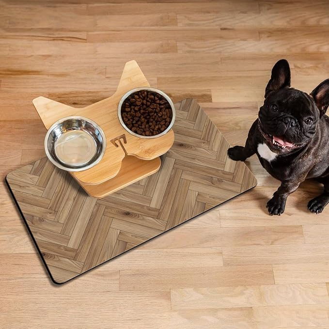 Pet Feeding Mat for Floors Waterproof Dog Mat for Food and Water Absorbent - Image 3
