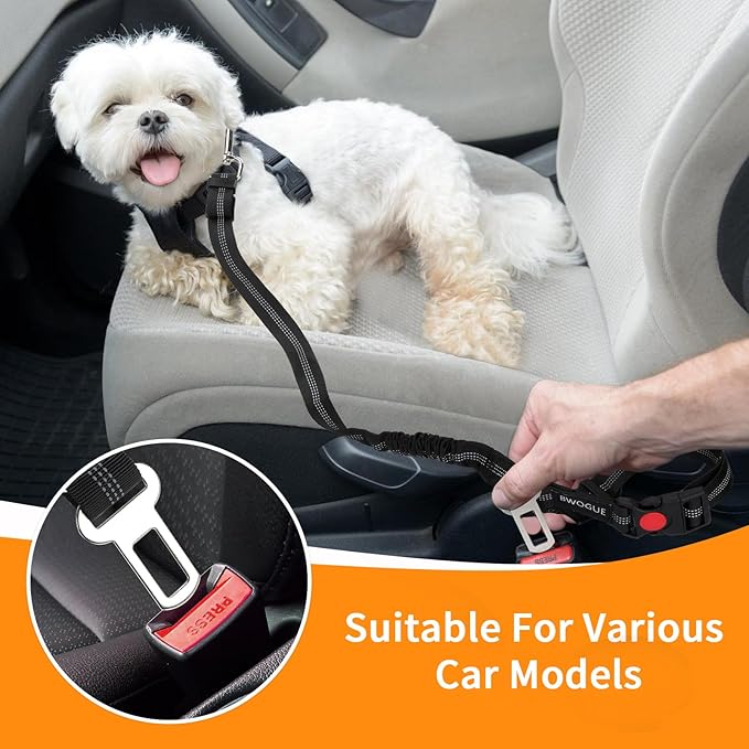 BWOGUE Pet Dog Cat Seat Belt Reflective Car Dog Headrest Restraint Leash - Image 5