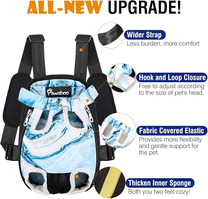 Pawaboo Pet Carrier Backpack, Adjustable Pet Front Cat Dog Carrier Backpack - Image 4